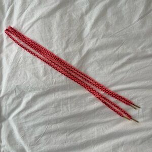 Golden Goose pink cord with black star laces